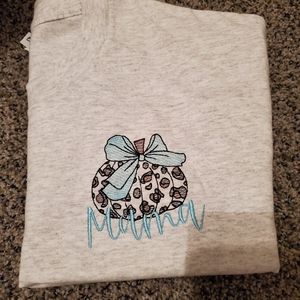 Mama Pumpkin Embroidered Long Sleeve